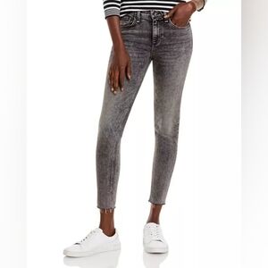 Rag & Bone Cate Mid Rise Skinny Ankle Jeans In Black Sage Size 32